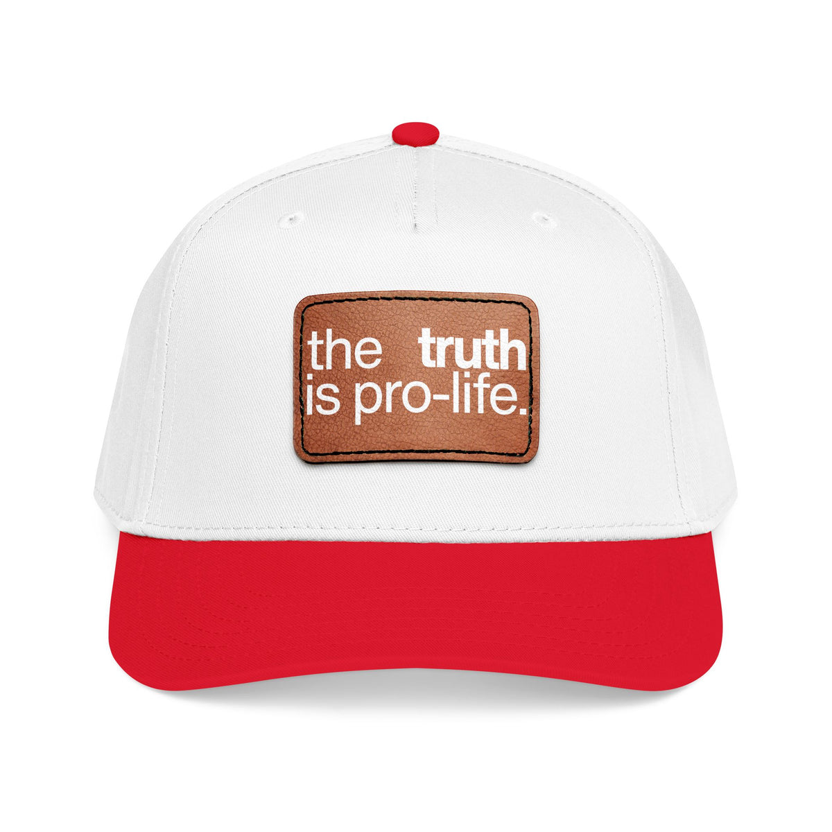 the truth is pro-life leather patch hat