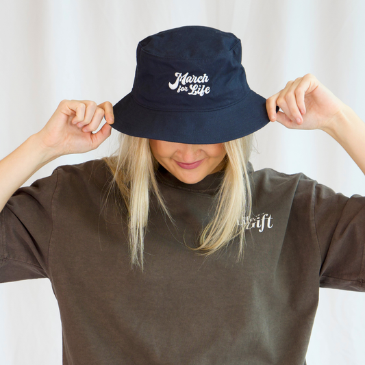 Embroidered March for Life Bucket Hat