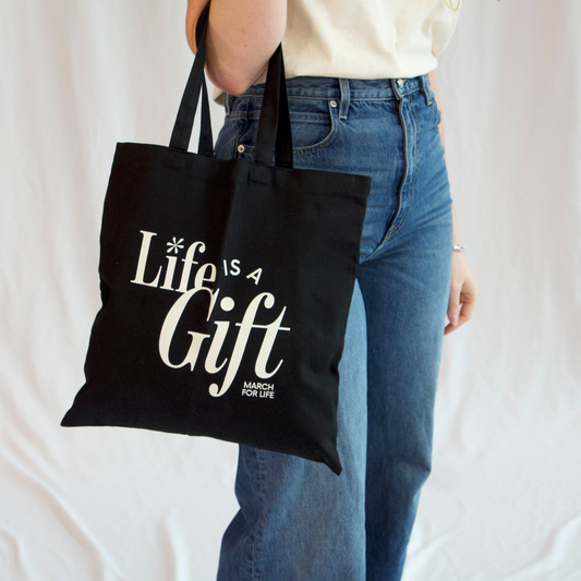Life is a Gift Canvas Tote Bag