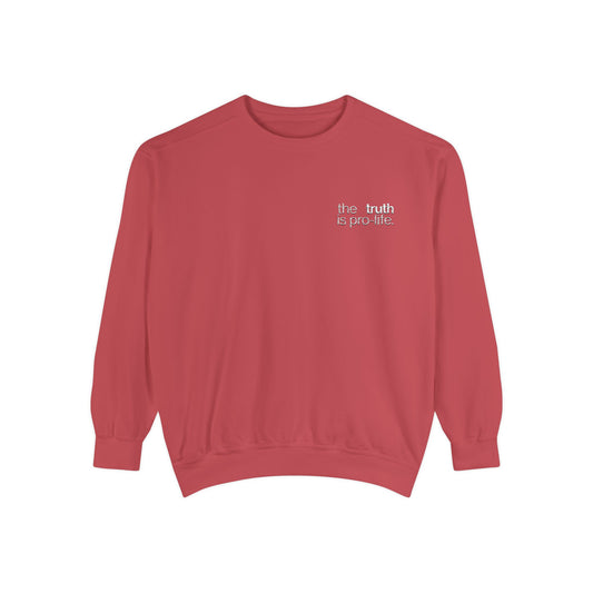the truth is pro-life - Embroidered Sweatshirt