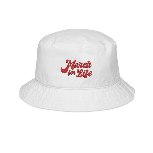 Embroidered March for Life Bucket Hat