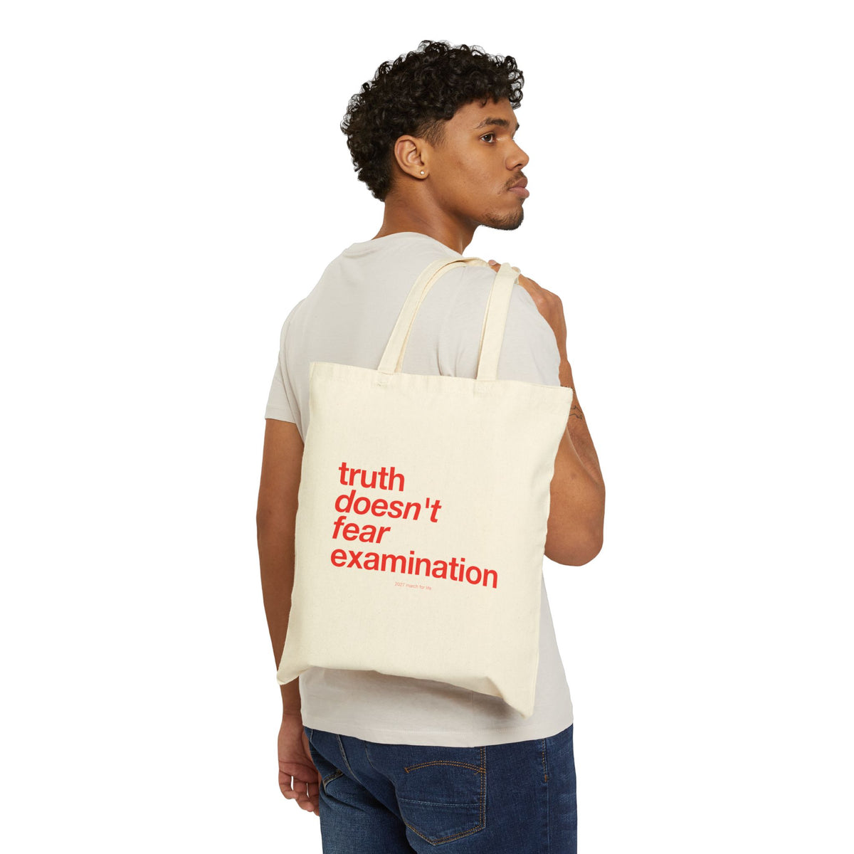 the truth is pro-life - Canvas Grocery Tote