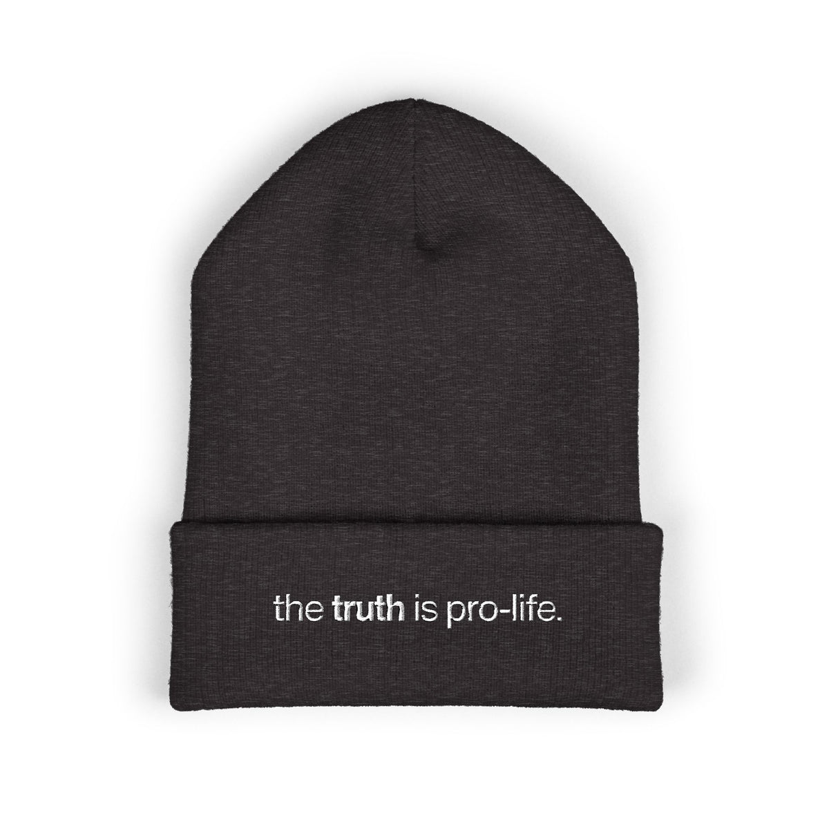 the truth is pro-life beanie (darker colors)