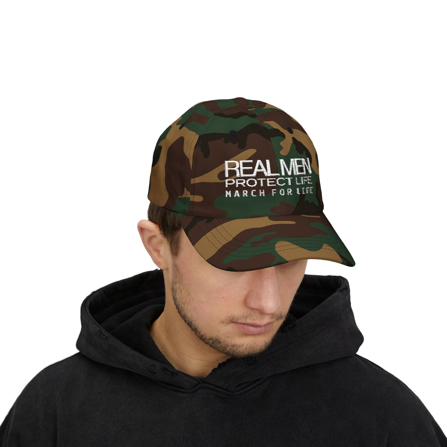 Real Men Protect Life Dad Cap