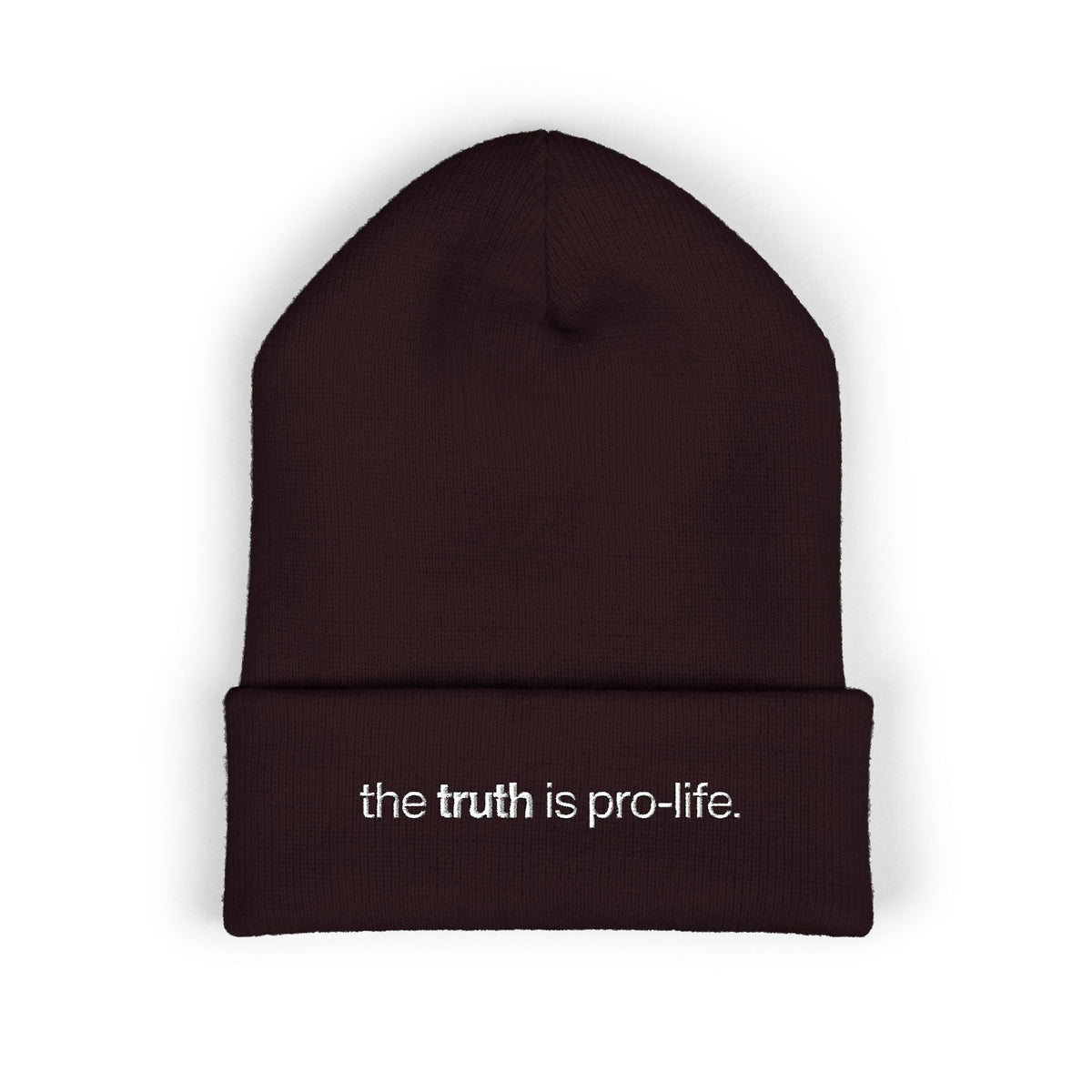 the truth is pro-life beanie (darker colors)