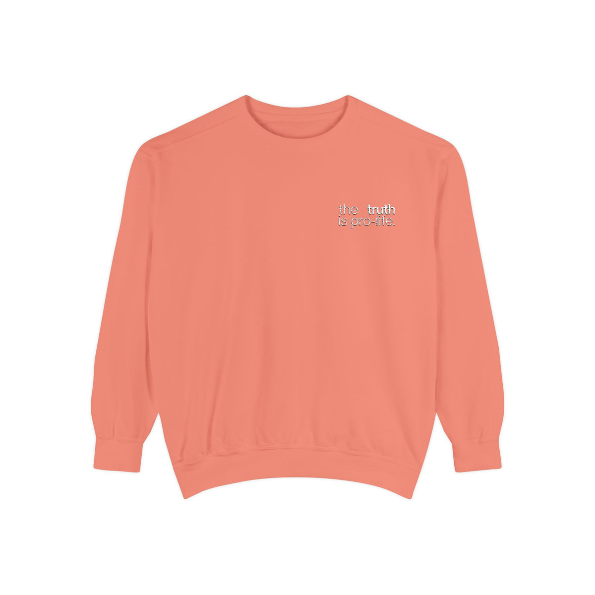 the truth is pro-life - Embroidered Sweatshirt
