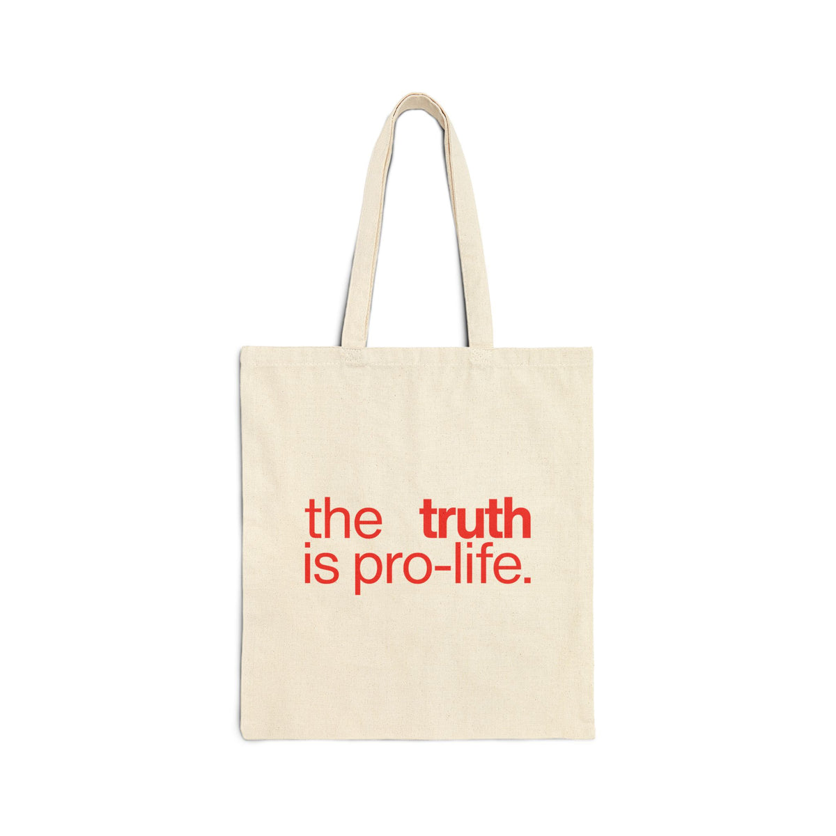 the truth is pro-life - Canvas Grocery Tote