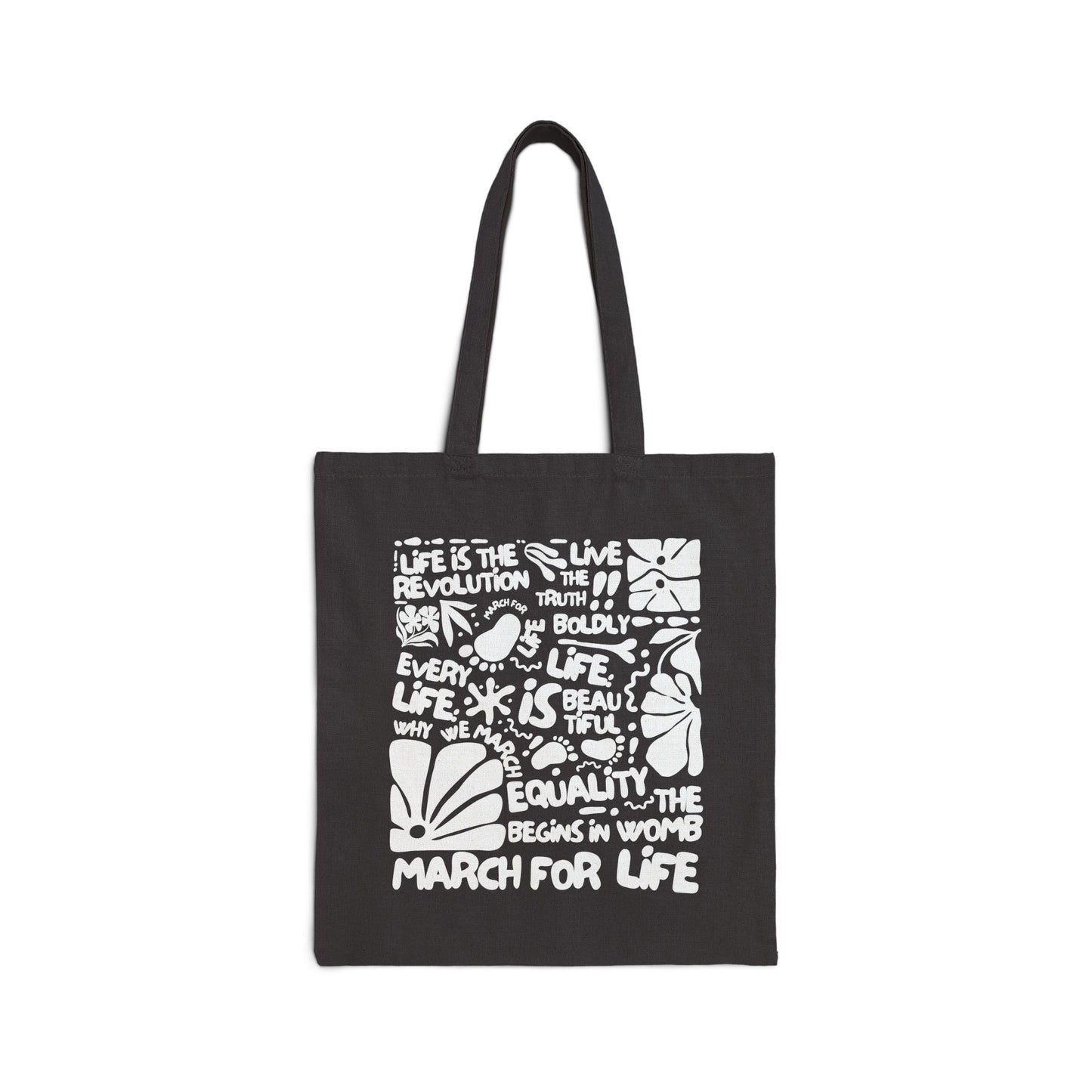 MFL Block Print Canvas Tote Bag