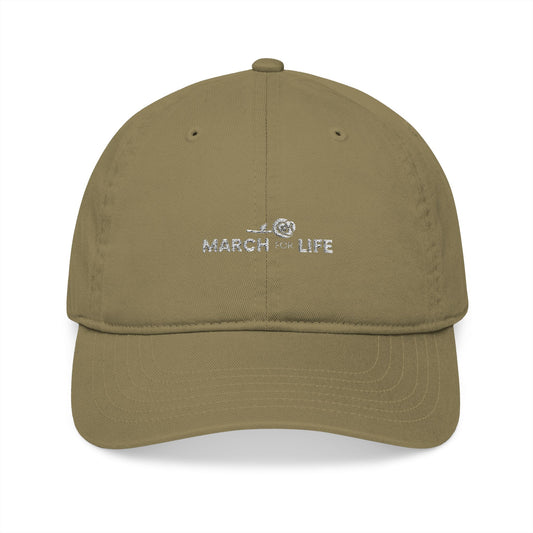 March for Life Embroidered Organic Cap