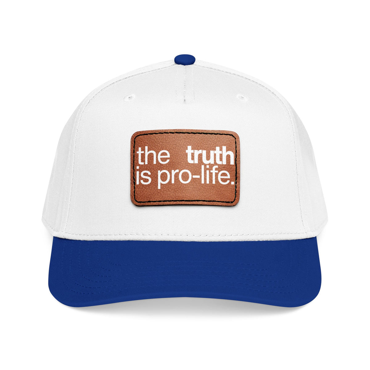 the truth is pro-life leather patch hat