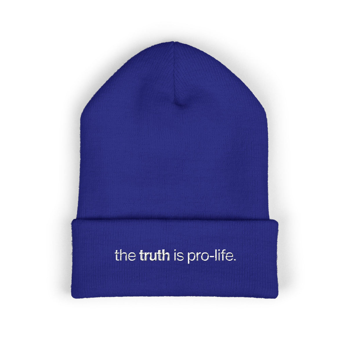 the truth is pro-life beanie (darker colors)
