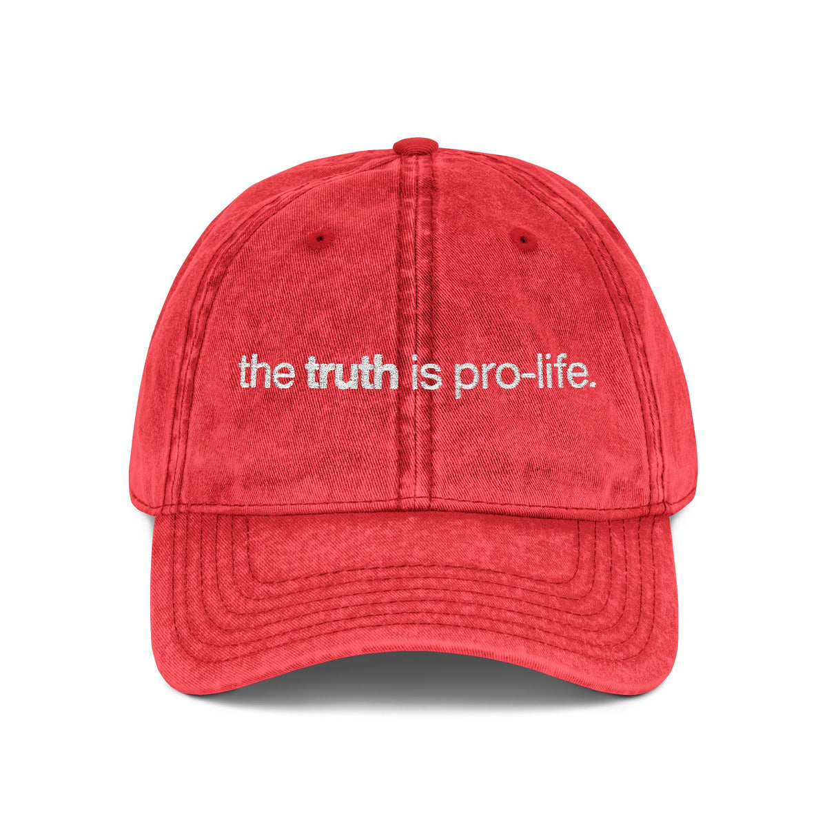 the truth is pro-life - Embroidered Vintage Cap