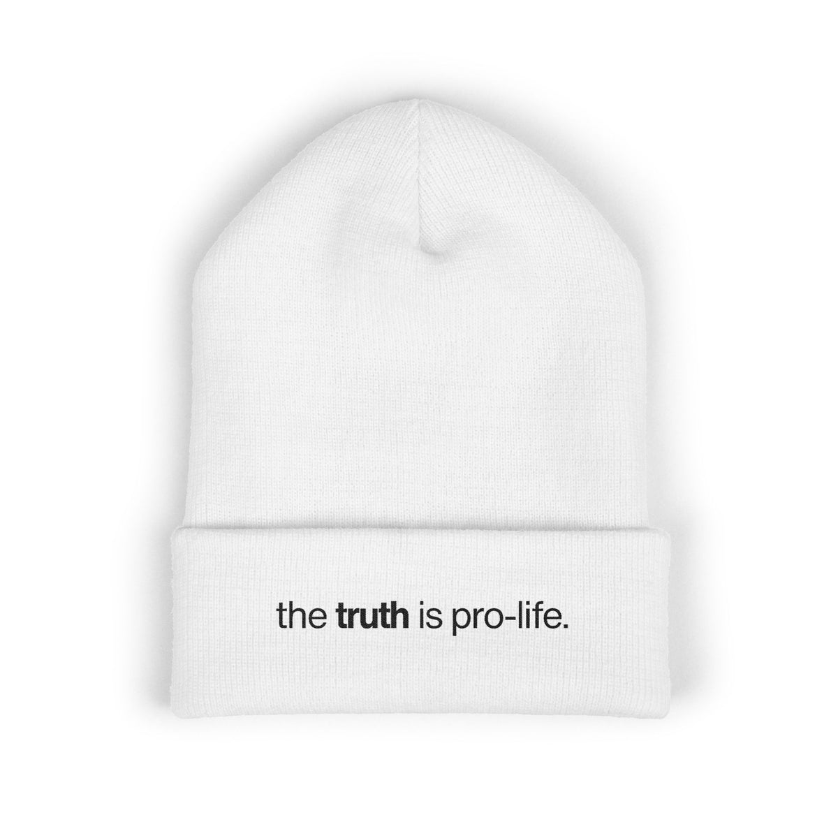 the truth is pro-life - beanie (lighter colors)