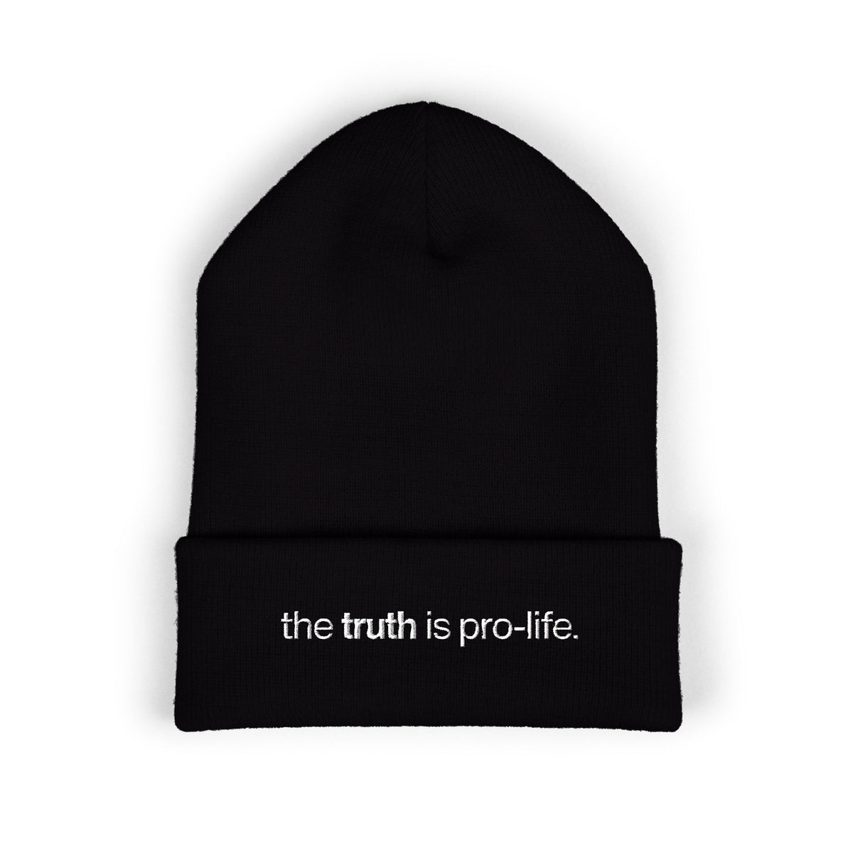 the truth is pro-life beanie (darker colors)