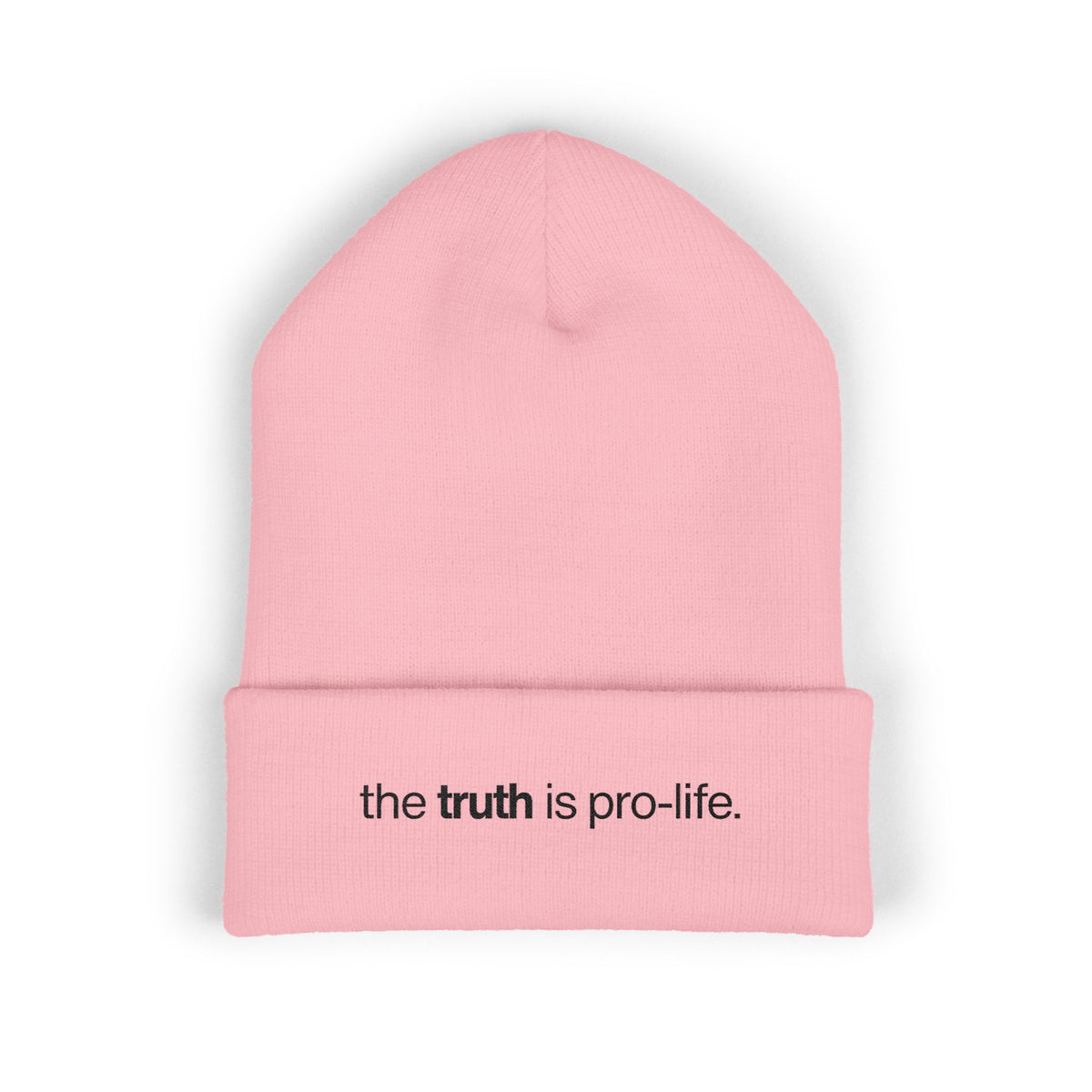 the truth is pro-life - beanie (lighter colors)