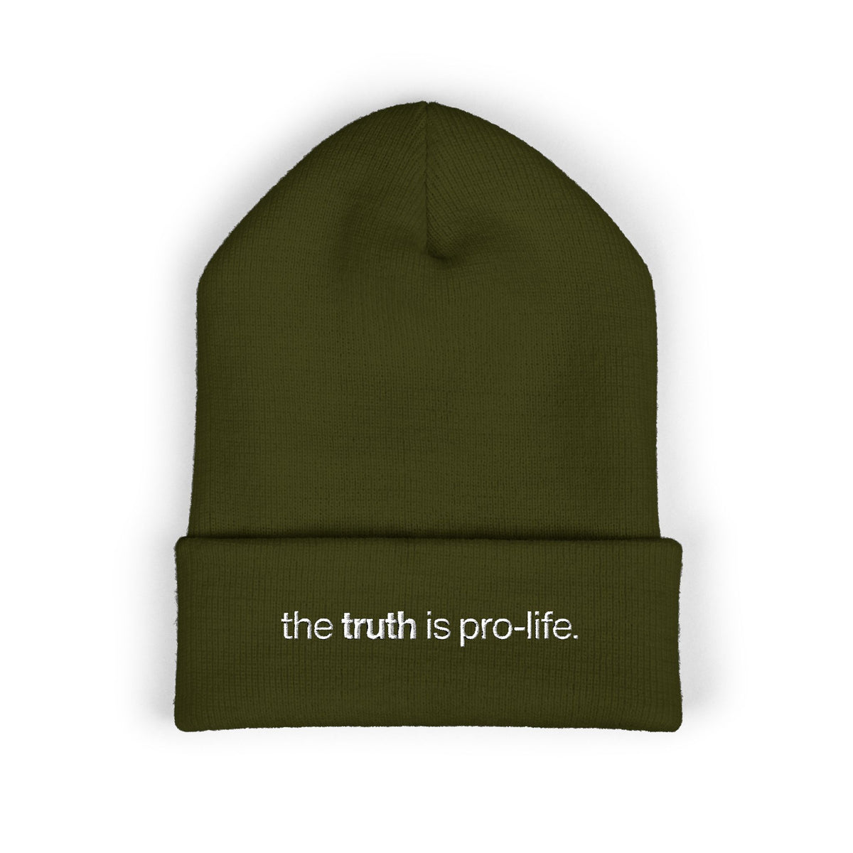 the truth is pro-life beanie (darker colors)