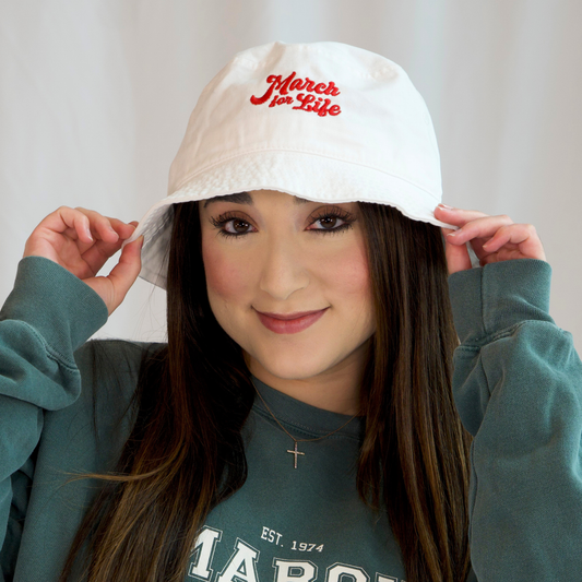 Embroidered March for Life Bucket Hat