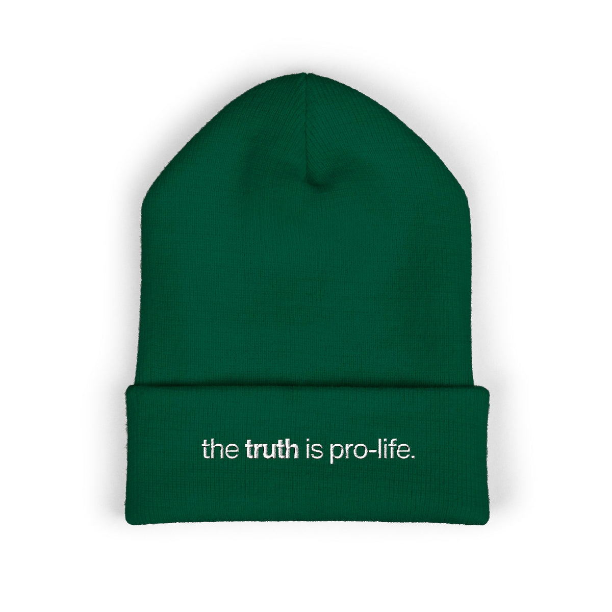 the truth is pro-life beanie (darker colors)
