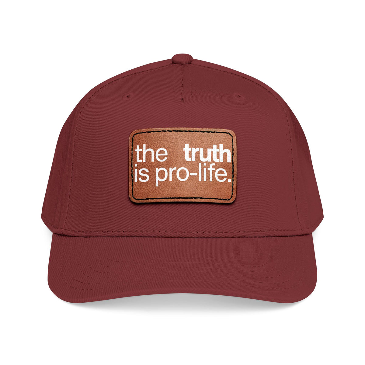 the truth is pro-life leather patch hat