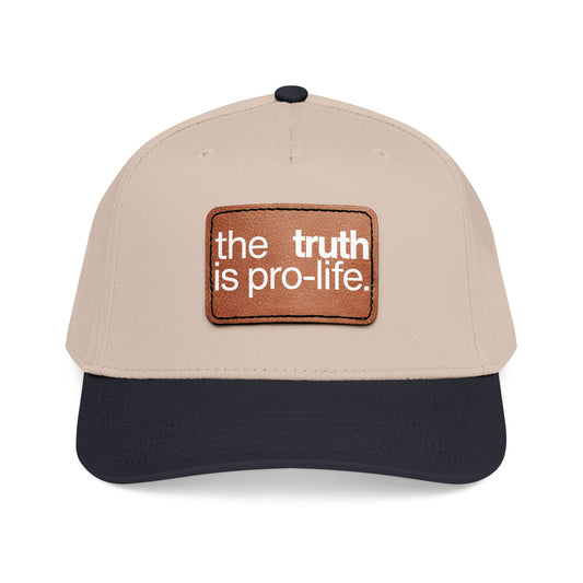 the truth is pro-life leather patch hat