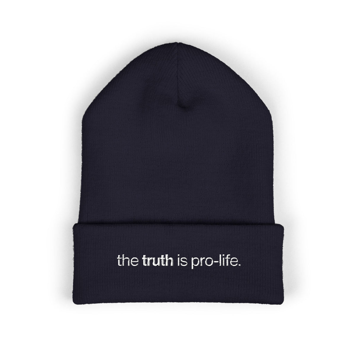 the truth is pro-life beanie (darker colors)