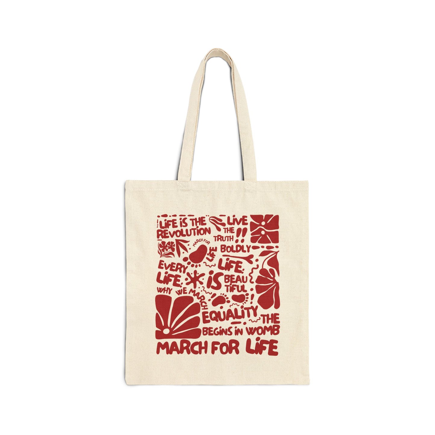 MFL Block Print Canvas Tote Bag