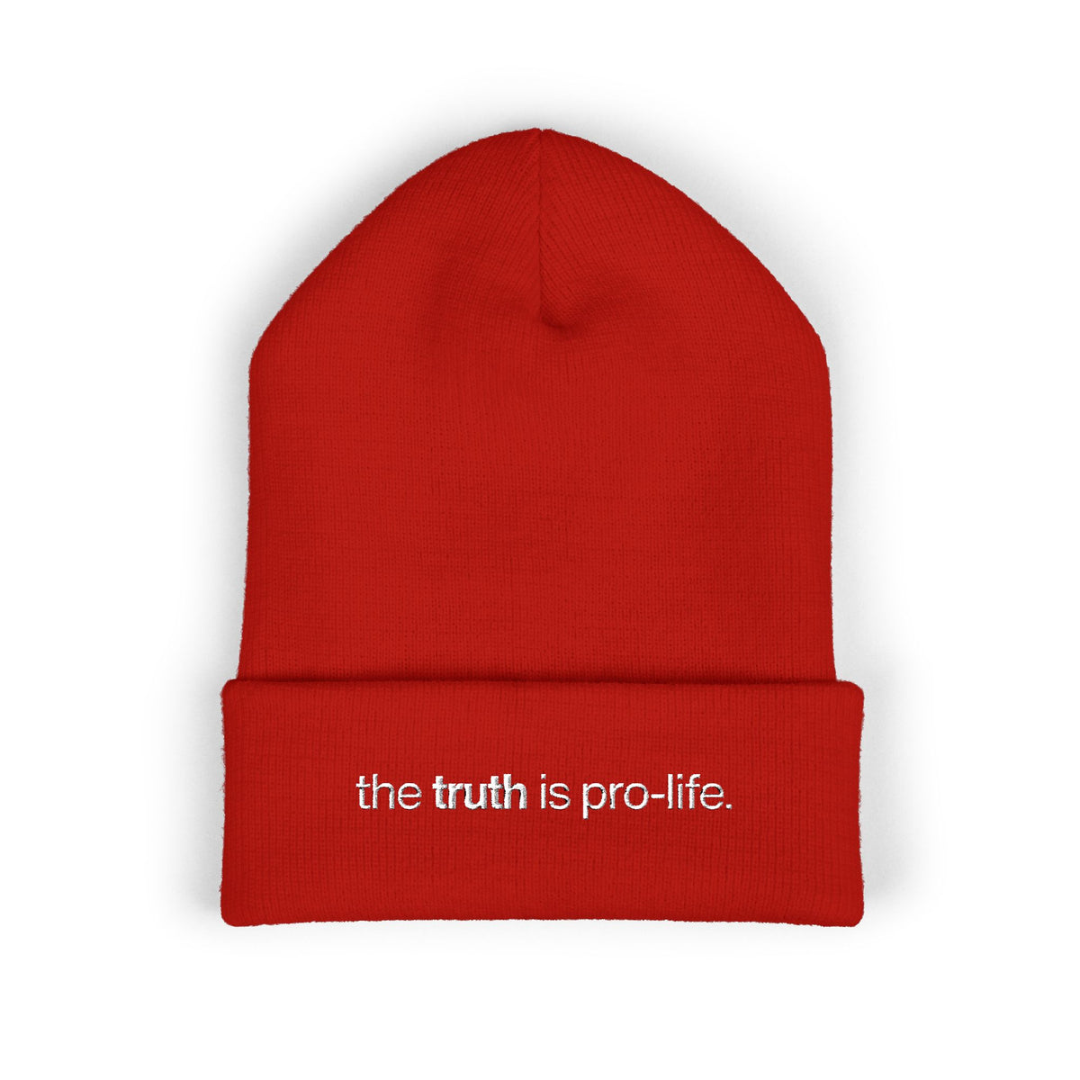 the truth is pro-life beanie (darker colors)