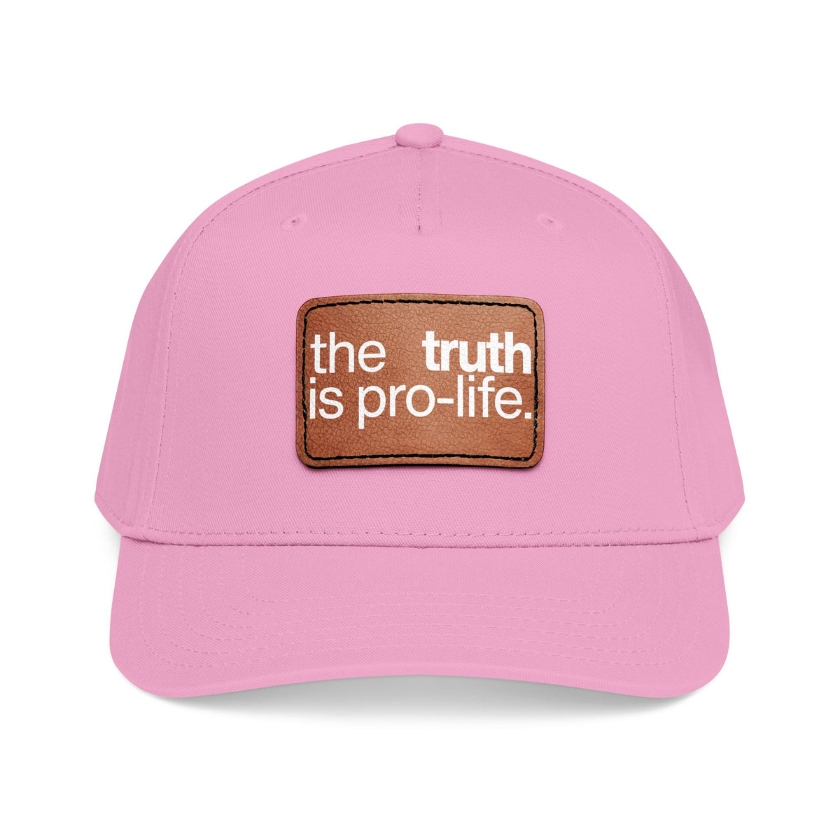 the truth is pro-life leather patch hat