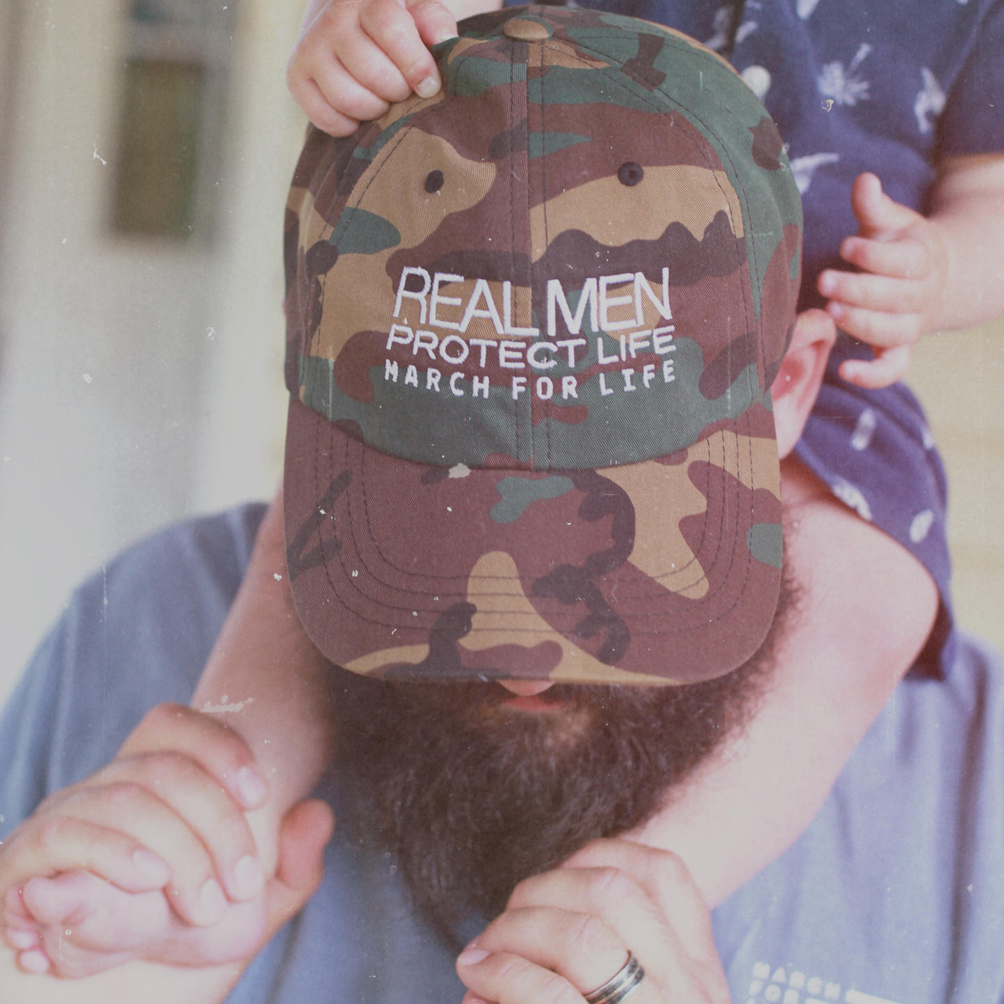 Real Men Protect Life Dad Cap